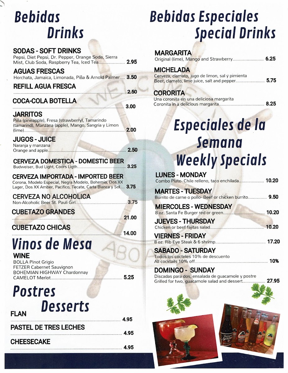 Puerto Peñasco Restaurant Menu - Image 2